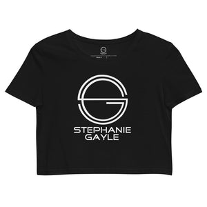 Stephanie Gayle Signature 2022 White Logo Organic Crop Top