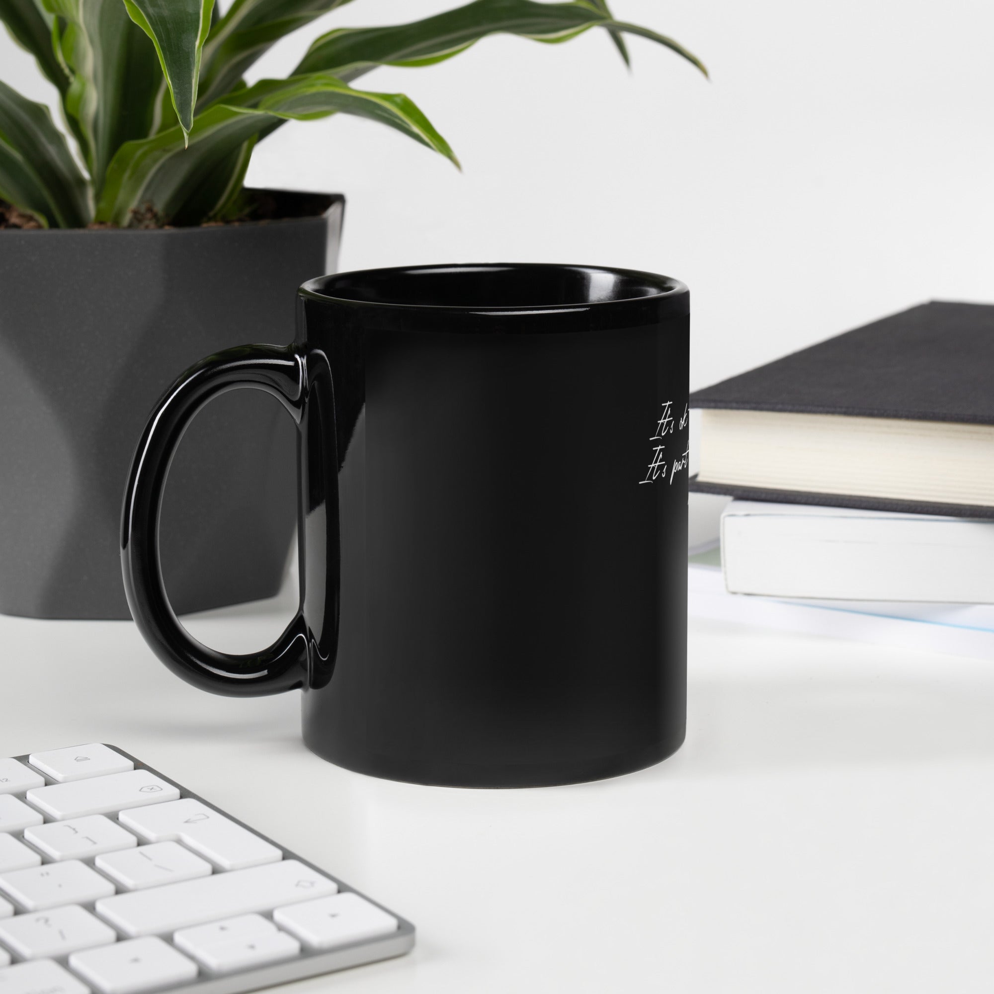 Vulnerable 2021 White Type Lyric 1 Black Glossy Mug