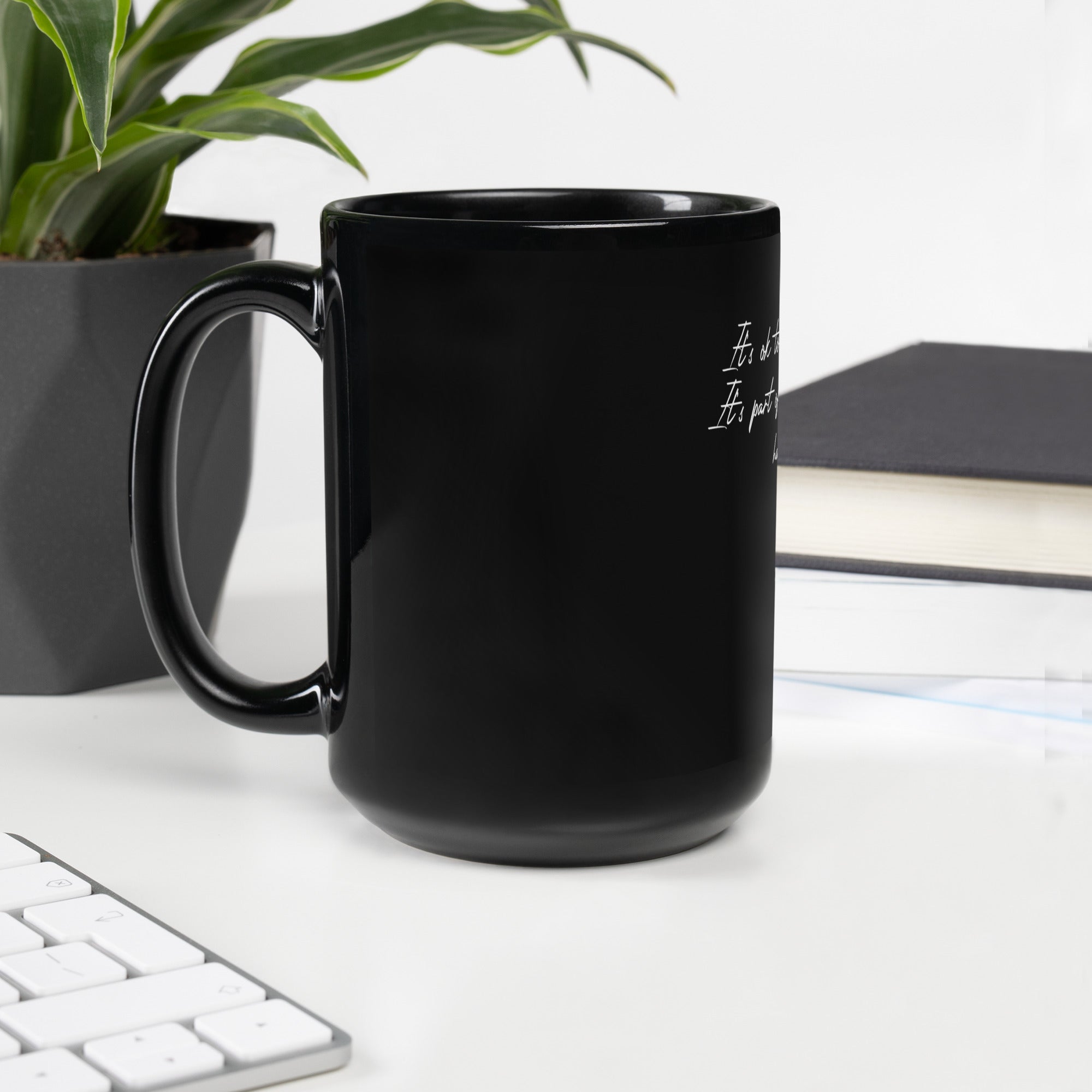 Vulnerable 2021 White Type Lyric 1 Black Glossy Mug