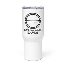 Load image into Gallery viewer, Stephanie Gayle Signature Black Logo Travel Mug with Handle