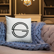 Load image into Gallery viewer, Vulnerable 2021 Black Type Lyric 1 and SG Logo Premium Pillow