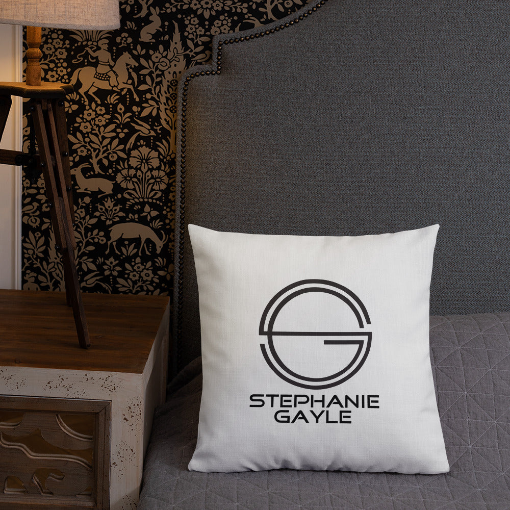 Stephanie Gayle Signature 2022 Black Logo Premium Pillow