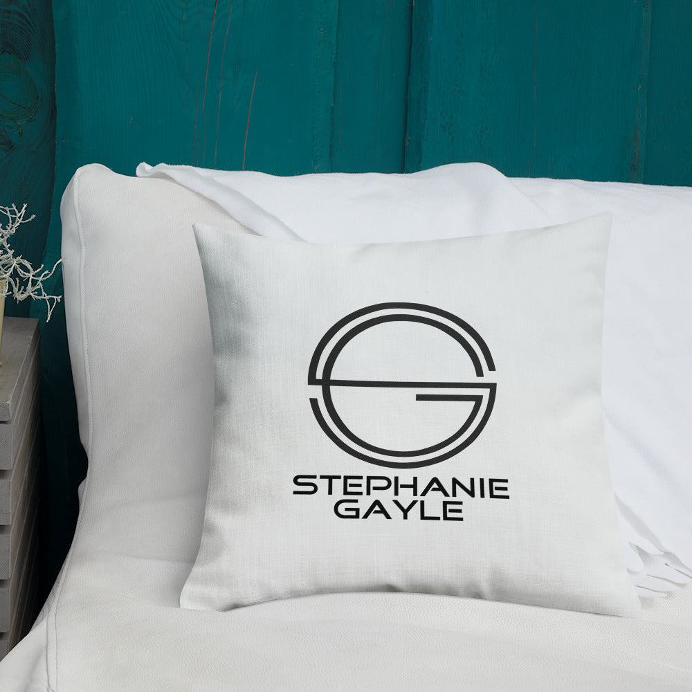 Stephanie Gayle Signature 2022 Black Logo Premium Pillow