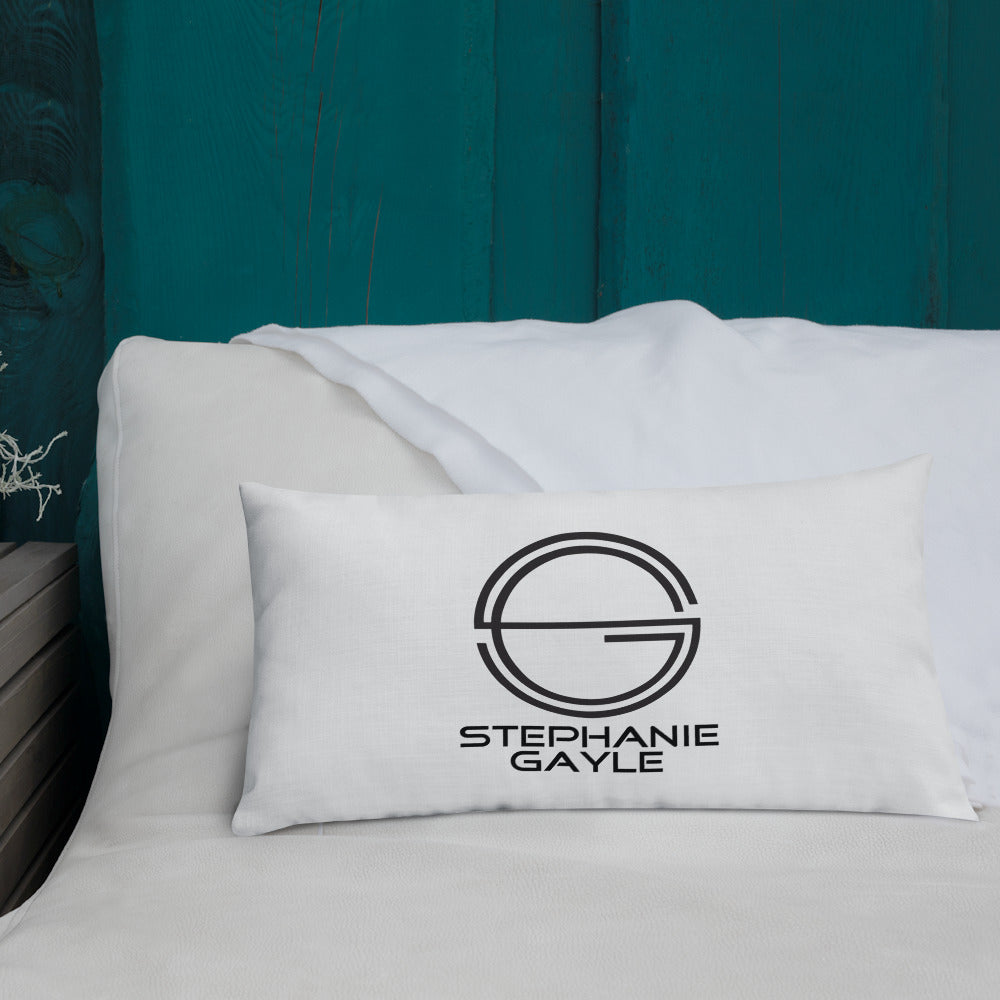 Stephanie Gayle Signature 2022 Black Logo Premium Pillow