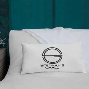 Stephanie Gayle Signature 2022 Black Logo Premium Pillow
