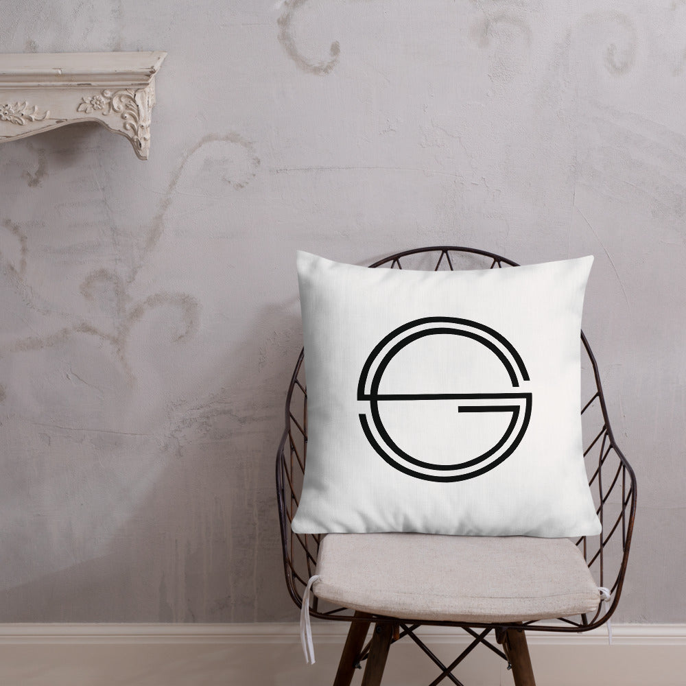 Vulnerable 2021 Black Type Lyric 1 and SG Logo Premium Pillow