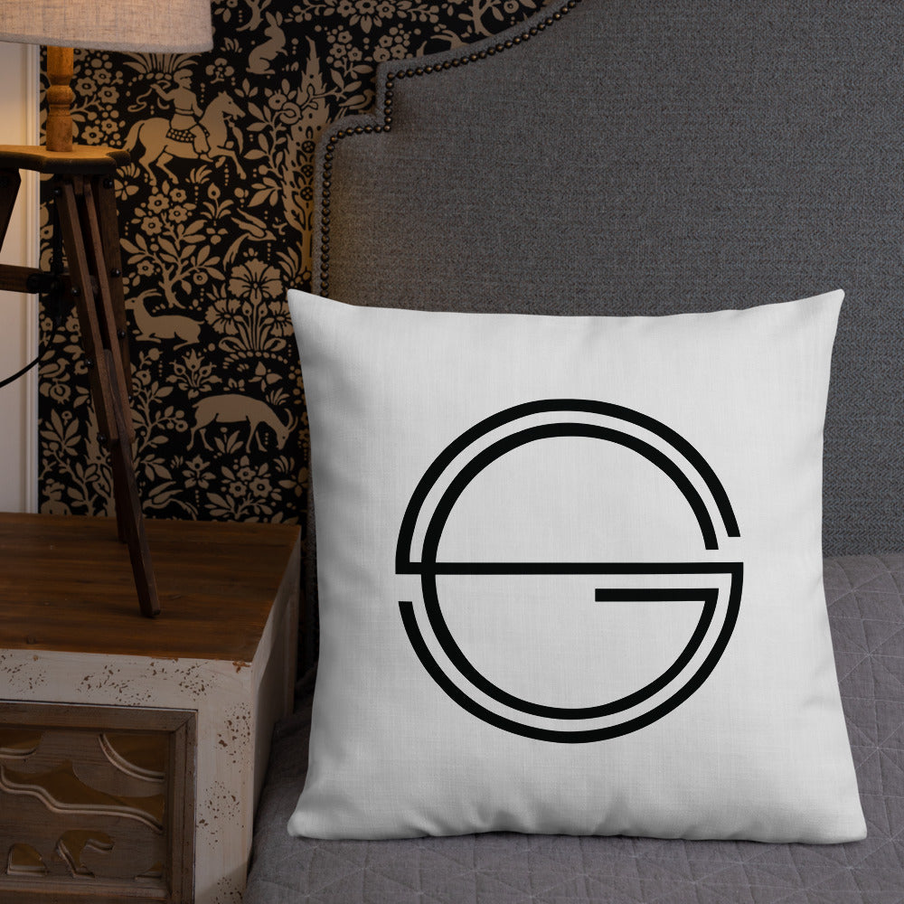 Vulnerable 2021 Black Type Lyric 1 and SG Logo Premium Pillow