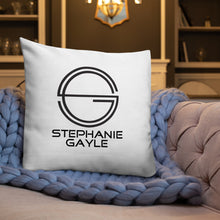 Load image into Gallery viewer, Stephanie Gayle Signature 2022 Black Logo Premium Pillow