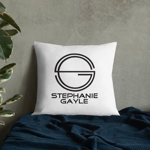 Stephanie Gayle Signature 2022 Black Logo Premium Pillow