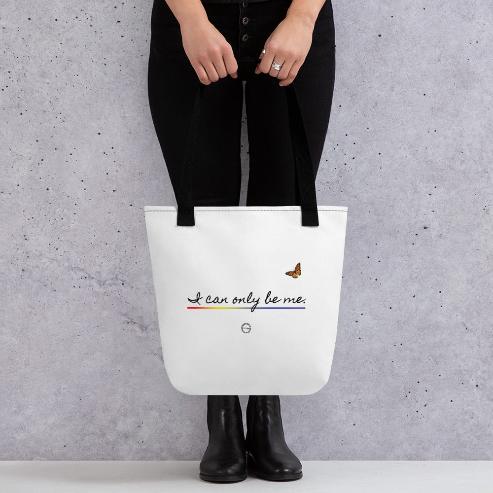 I Can Only Be Me 2021 Black Type Tote Bag