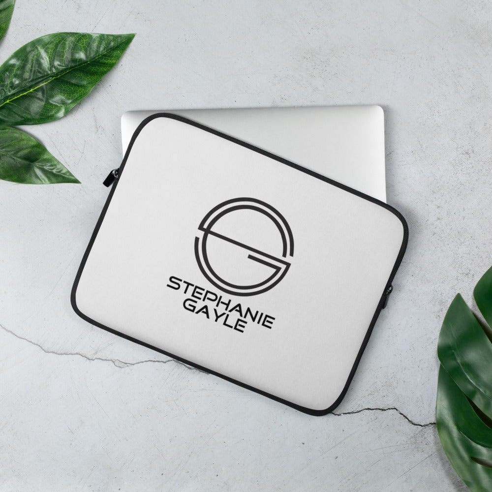 Stephanie Gayle Signature 2022 Black Logo Laptop Sleeve