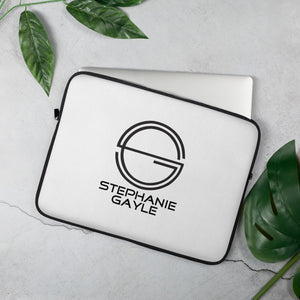 Stephanie Gayle Signature 2022 Black Logo Laptop Sleeve