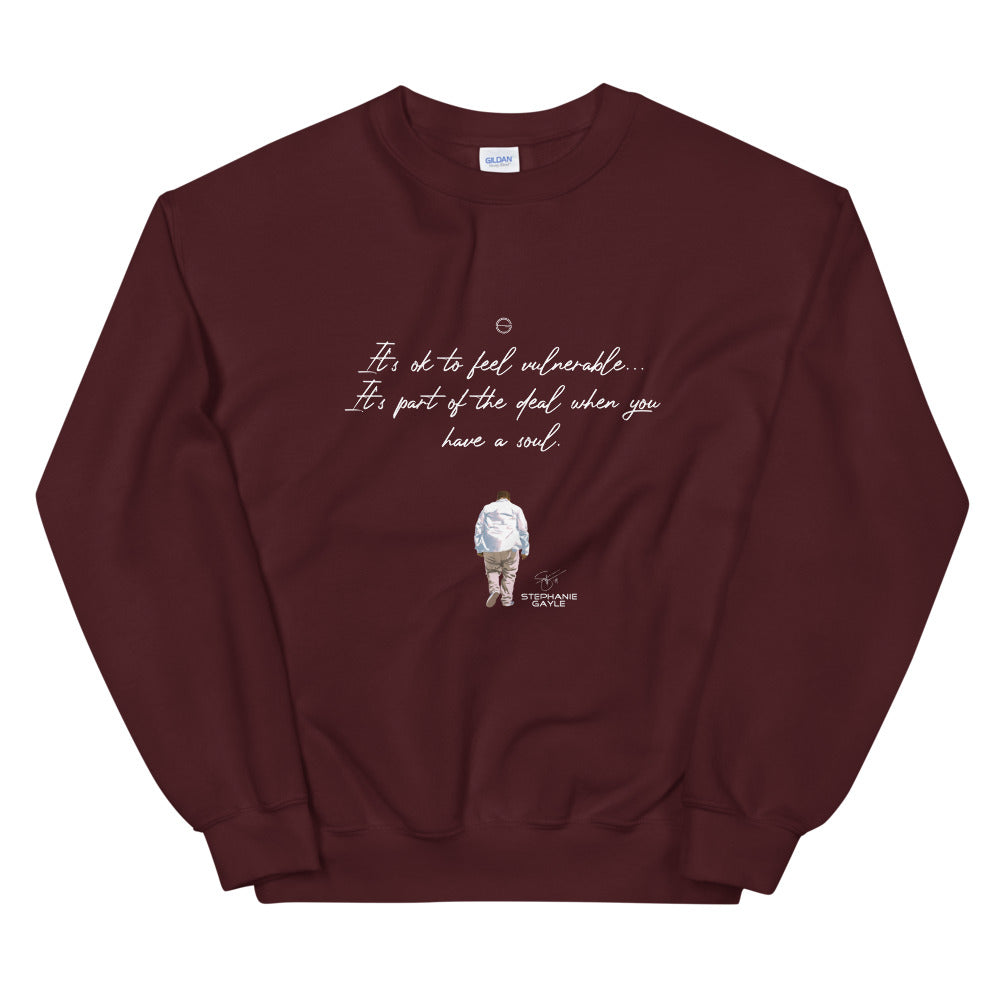 Vulnerable 2021 White Type Lyric 1 Unisex Sweatshirt