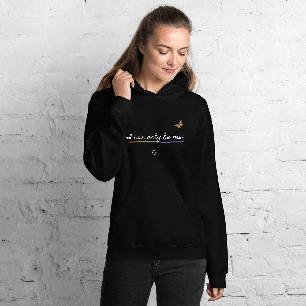 I Can Only Be Me 2021 White Type Unisex Hoodie