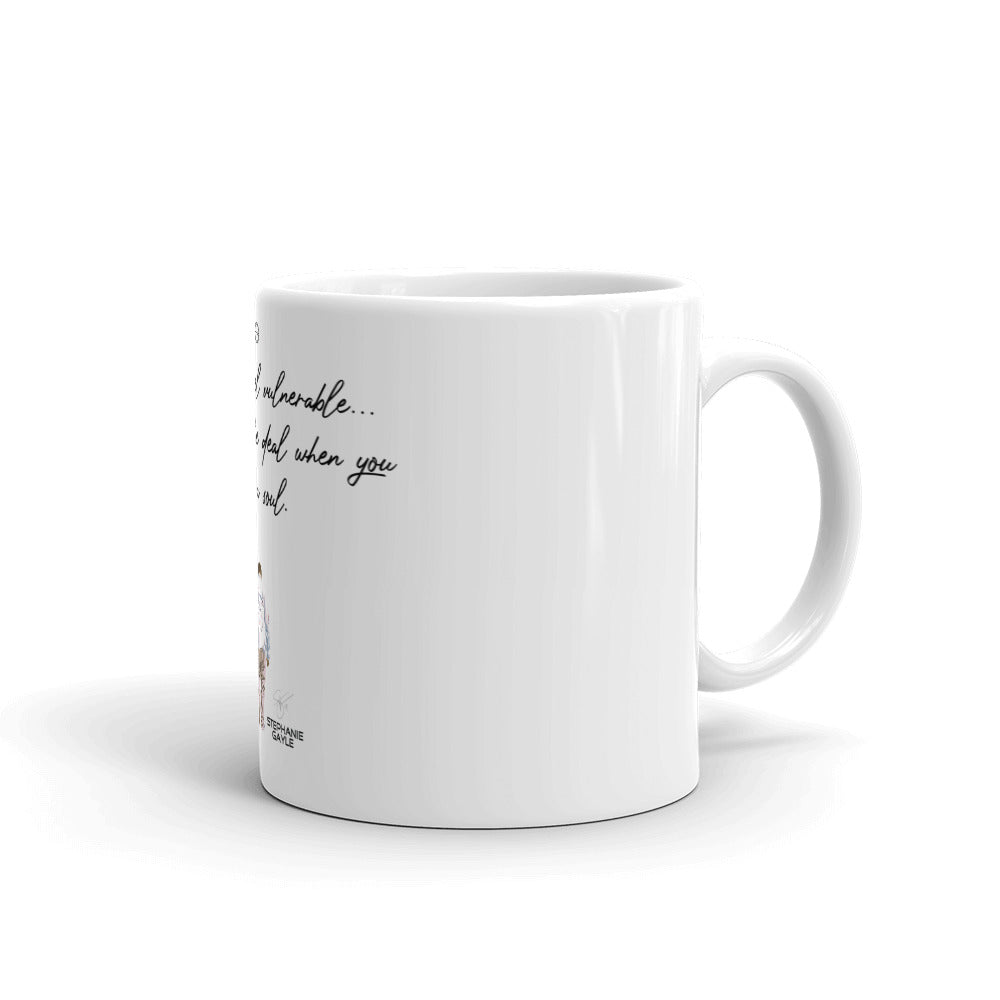 Vulnerable 2021 Black Type Lyric 1 White Glossy Mug