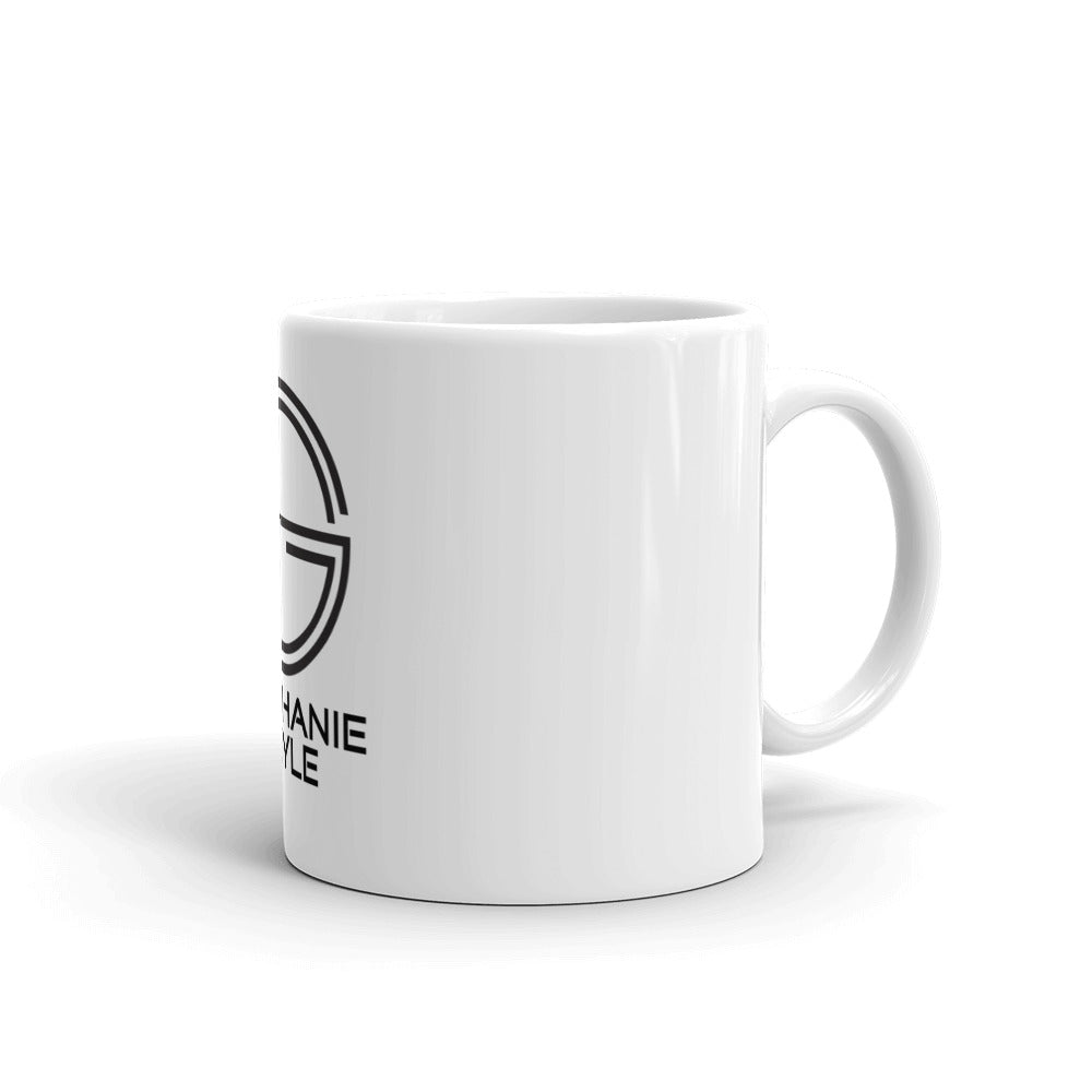 Stephanie Gayle Signature 2022 Black Logo White Glossy Mug
