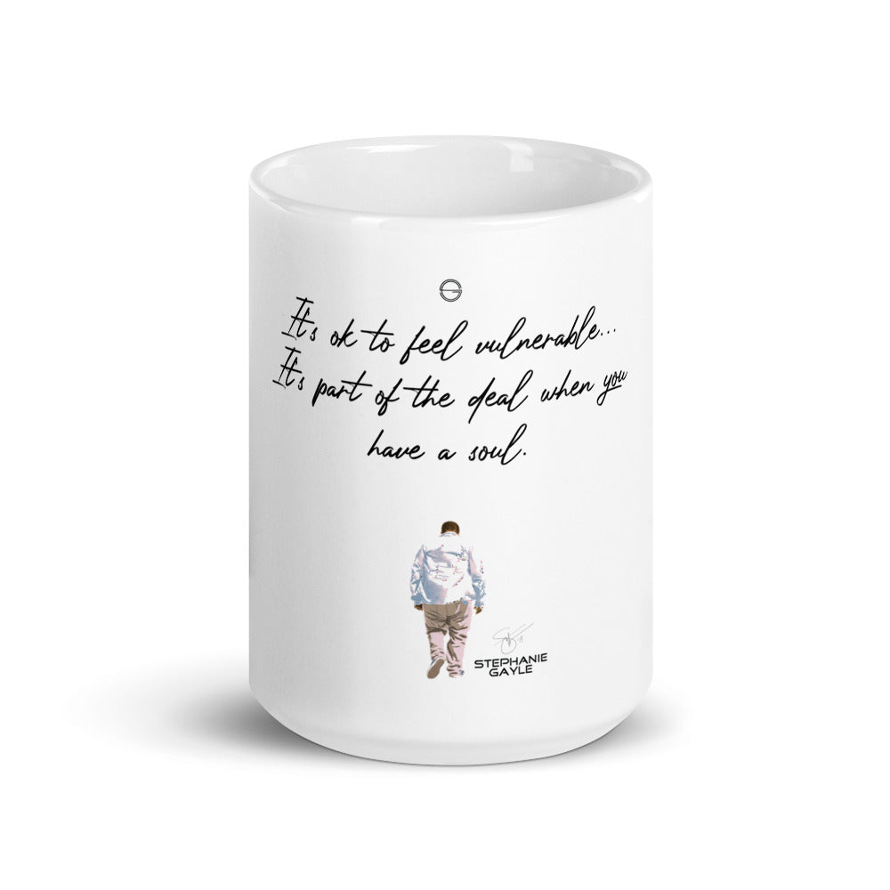 Vulnerable 2021 Black Type Lyric 1 White Glossy Mug