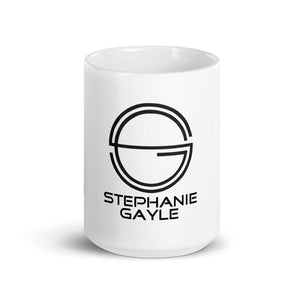 Stephanie Gayle Signature 2022 Black Logo White Glossy Mug