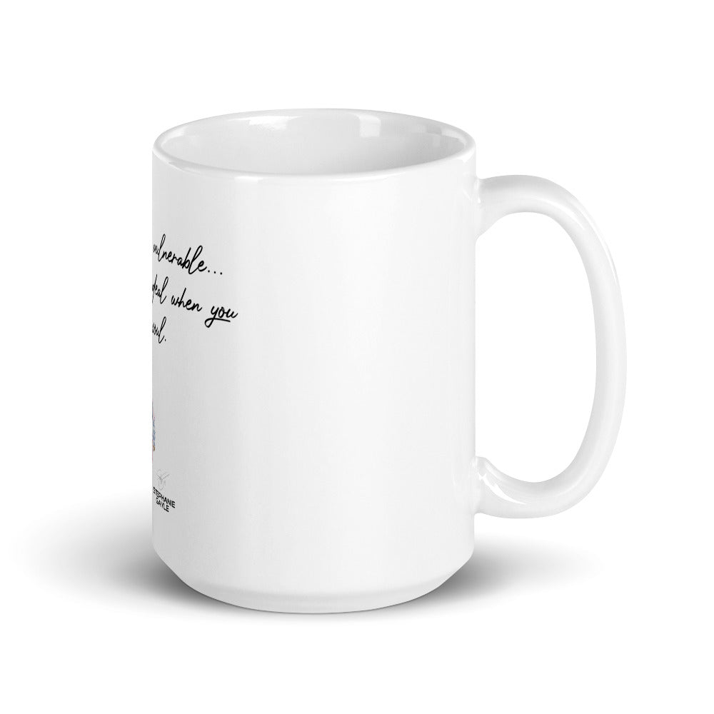 Vulnerable 2021 Black Type Lyric 1 White Glossy Mug